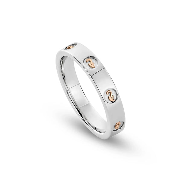 Clogau Insignia Slim Band Ring Sterling Silver