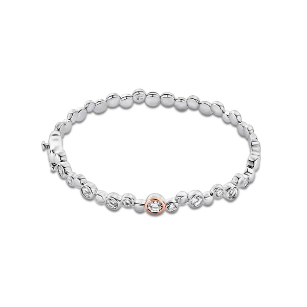 Clogau Celebration White Topaz Bangle in Silver