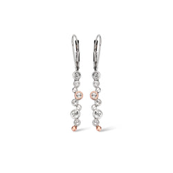 Clogau Celebration White Topaz Drop Earrings In Silver