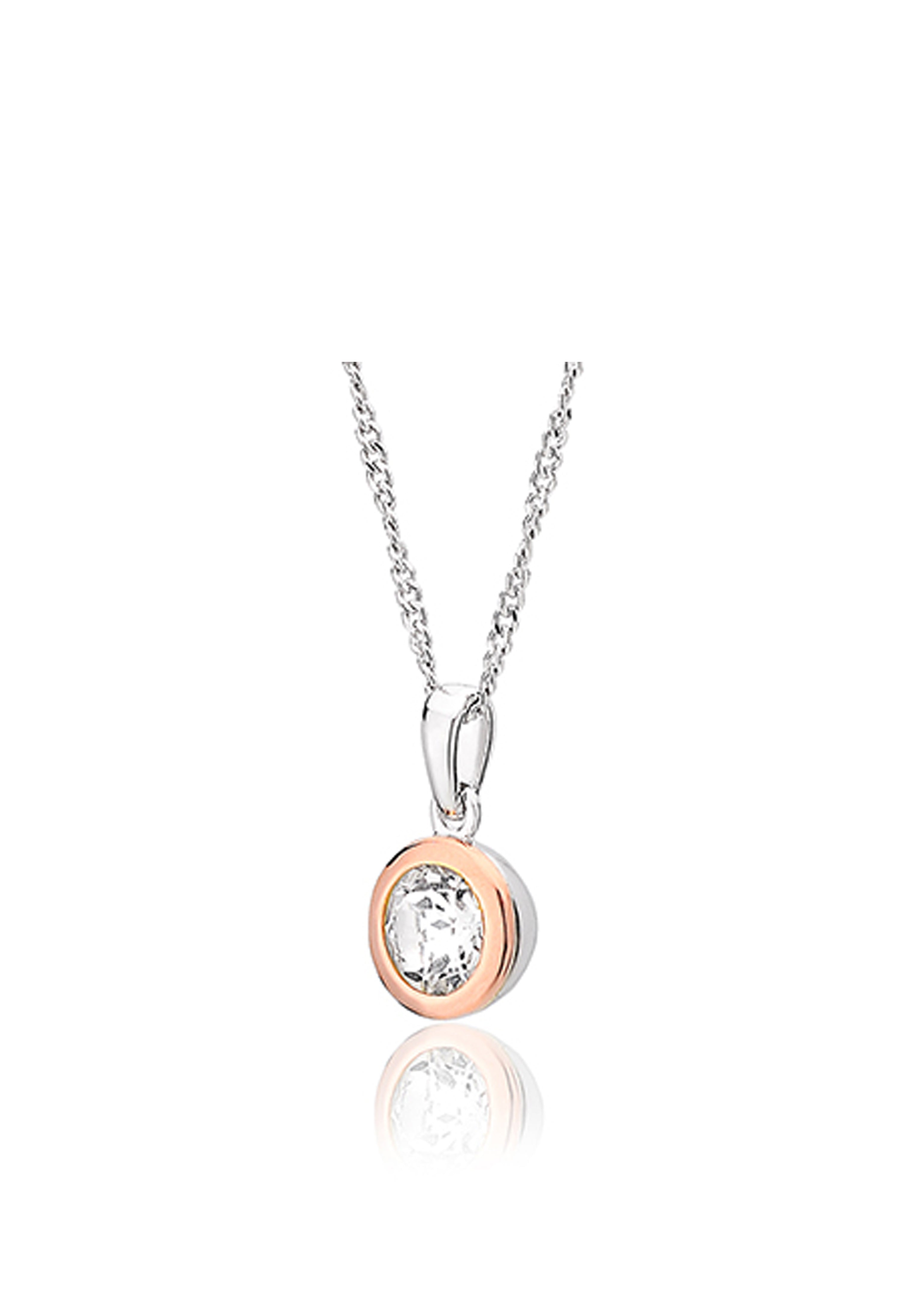 Clogau Celebration Single White Topaz Pendant In Silver