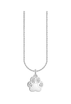 Thomas Sabo Cubic Zirconia Set Paw Necklace Sterling Silver