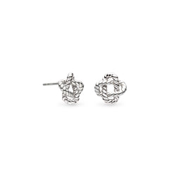 Kit Heath Marina Rope Knot Stud Earrings in Silver