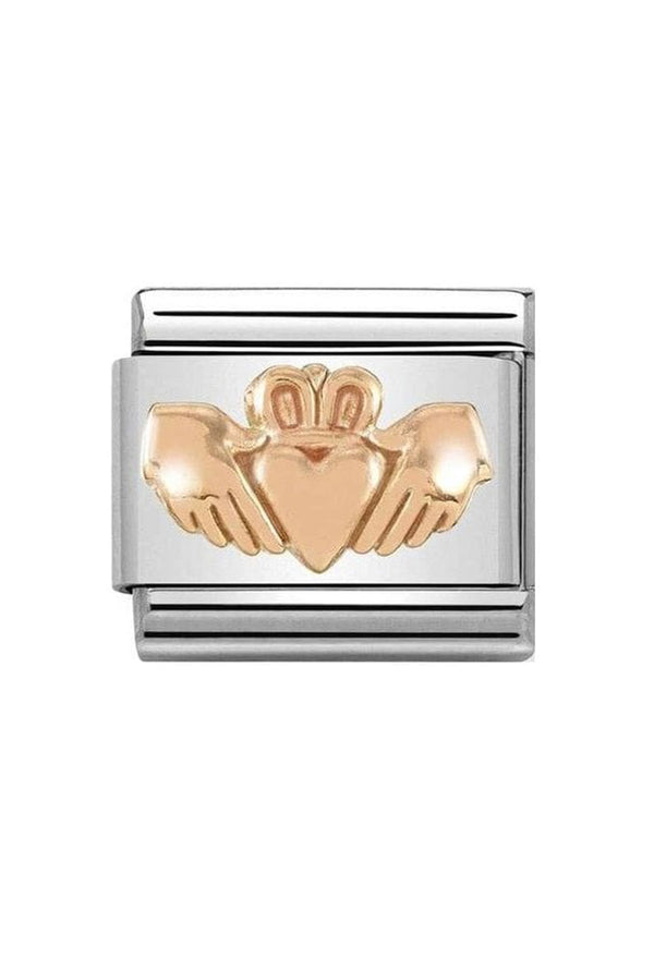 Nomination Composable Classic Link Claddagh With Heart in 9k Rose Gold