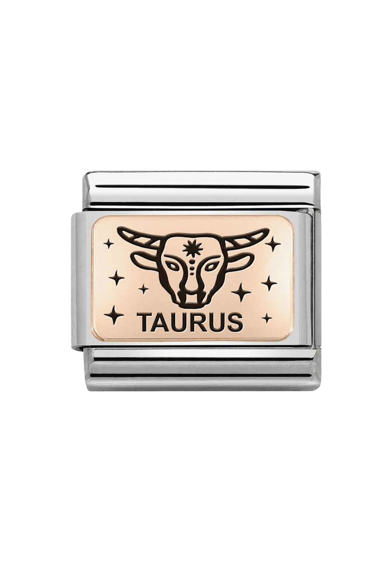 Nomination Composable Classic Link Zodiac Taurus in 9k Rose Gold