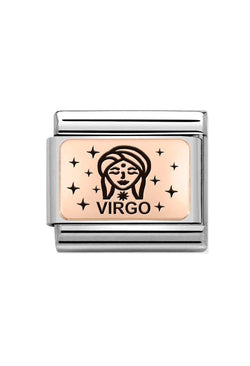 Nomination Composable Classic Link Zodiac Virgo in 9k Rose Gold