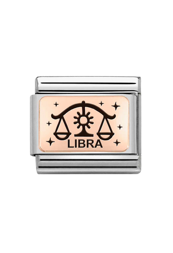 Nomination Composable Classic Link Zodiac Libra in 9k Rose Gold