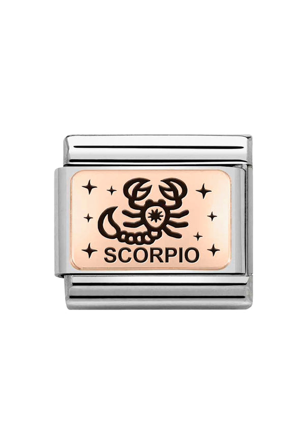 Nomination Composable Classic Link Zodiac Scorpio in 9k Rose Gold