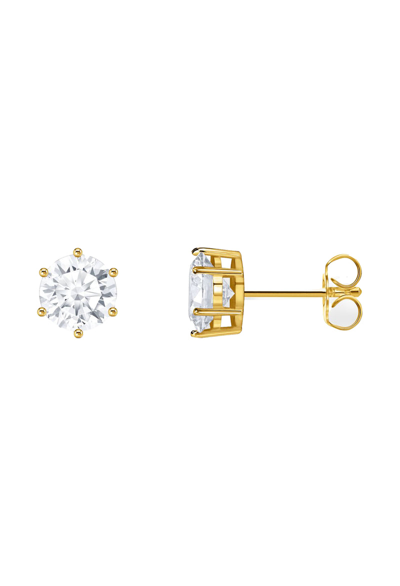 Thomas Sabo Big Cubic Zirconia Earring Sterling Silver Gold Plated