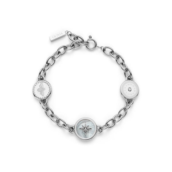 Olivia Burton Bee and North Star Bracelet Stainless Steel