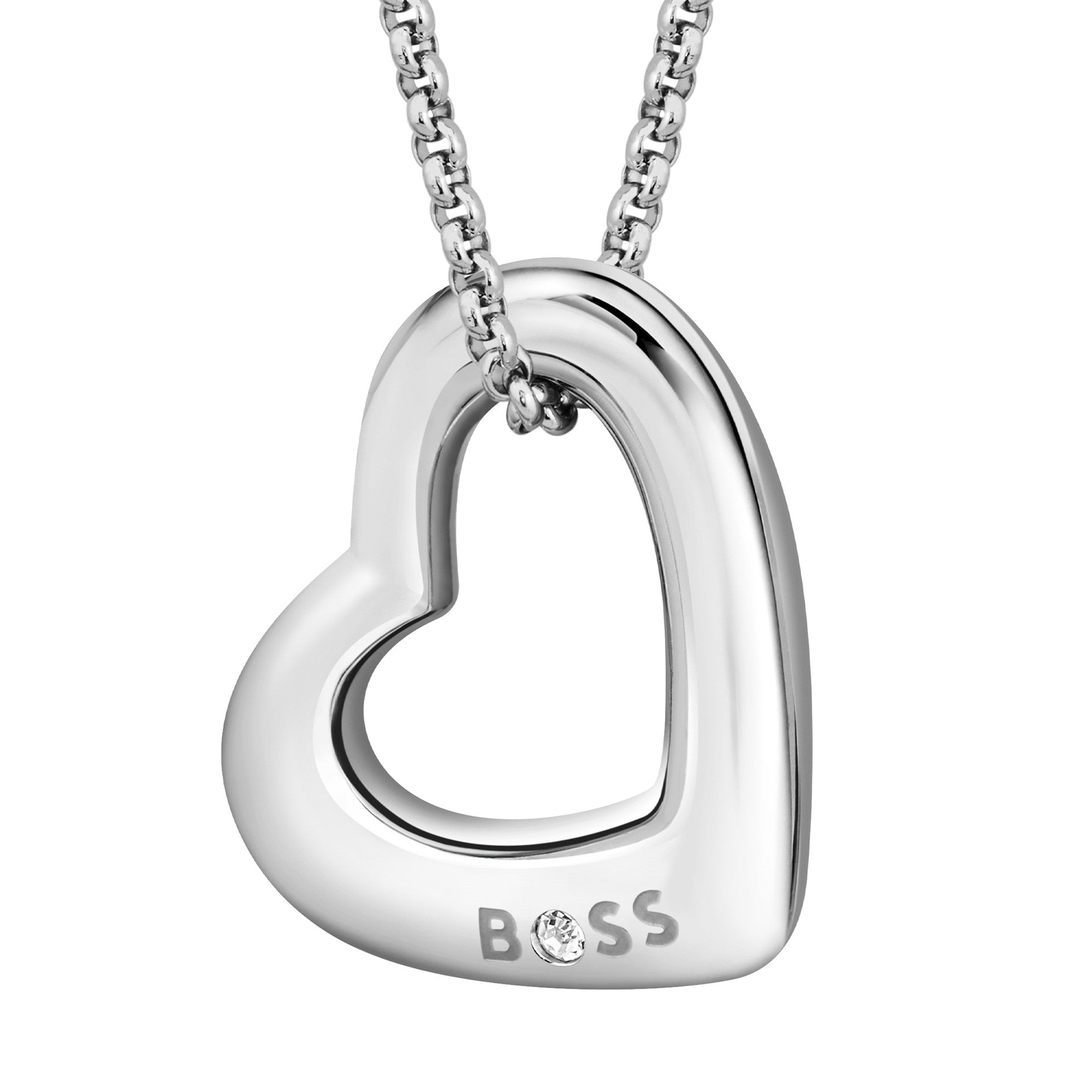 BOSS Honey Boundless Heart Pendant in Stainless Steel