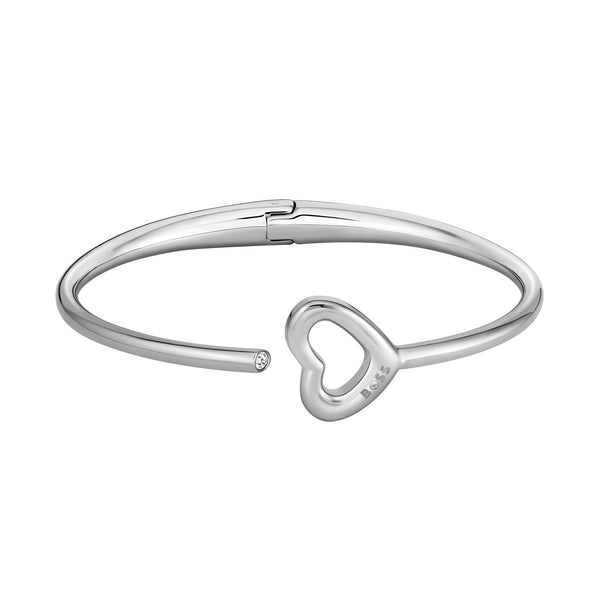 BOSS Ladies Honey Boundless Heart Bangle in Stainless Steel