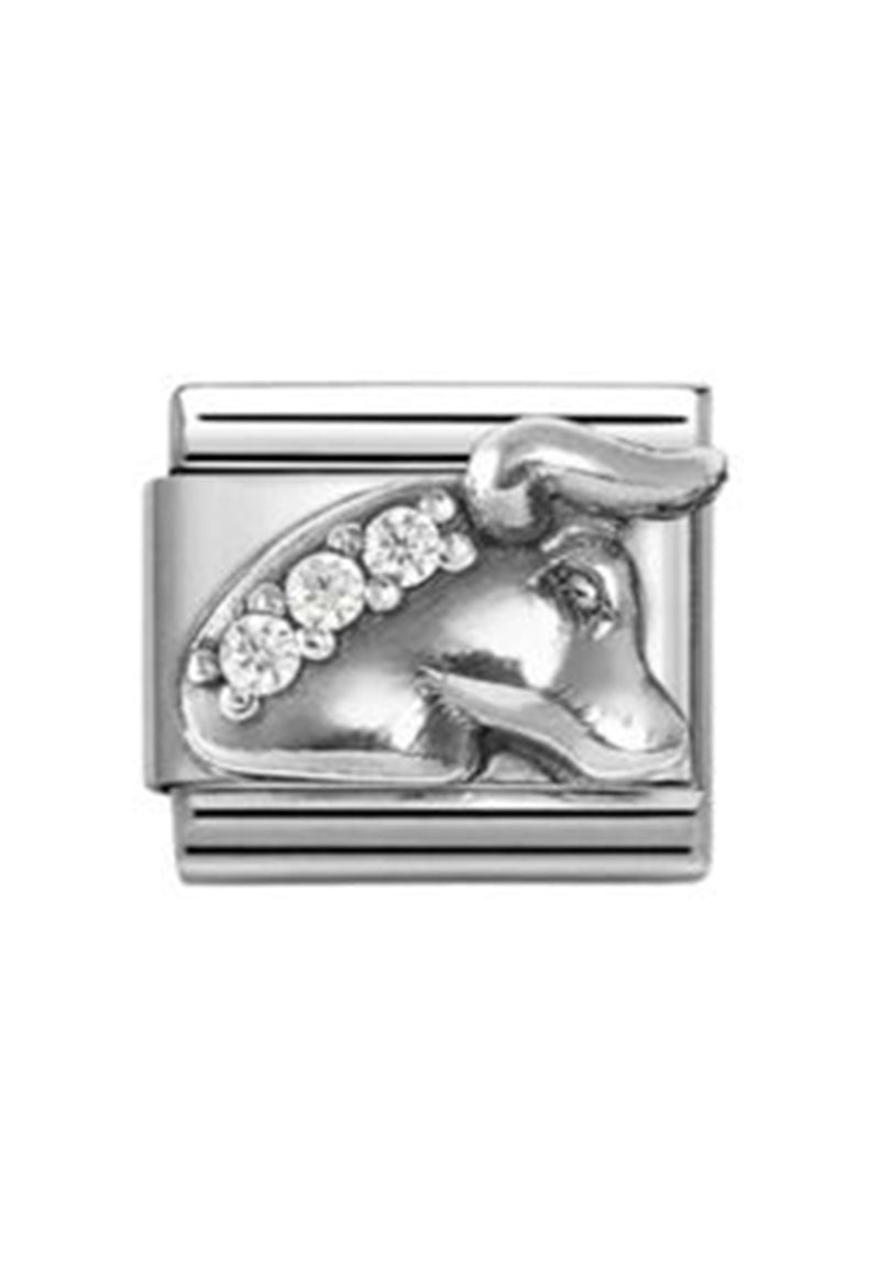 Nomination Composable Classic Zodiac Taurus Cubic Zirconia and 925 Silver