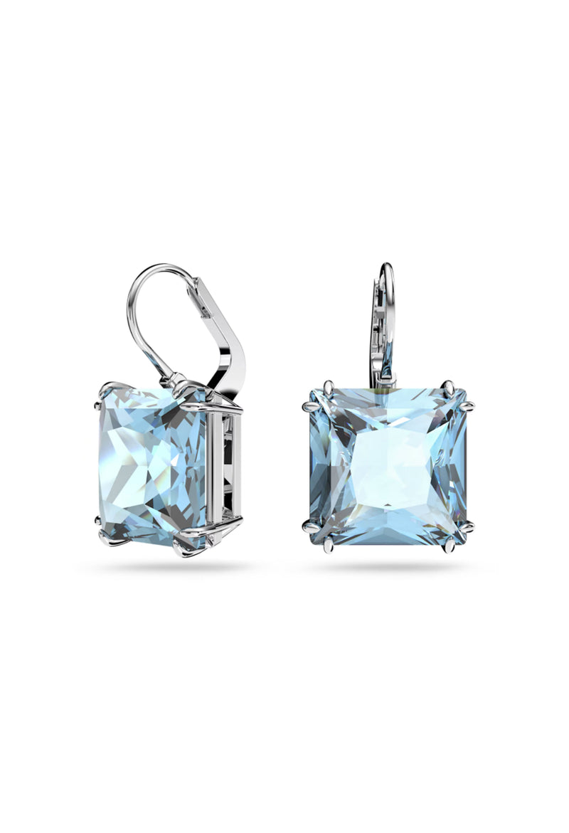 Swarovski Millenia: Square Cut Blue Drop Earrings