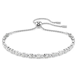 Swarovski Matrix Tennis Mixed Round Cuts Bracelet Rhodium Plated