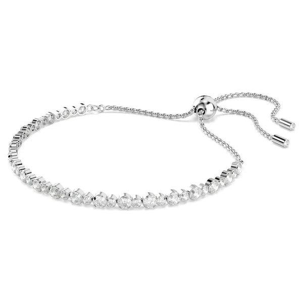 Swarovski Matrix Tennis Mixed Round Cuts Bracelet Rhodium Plated