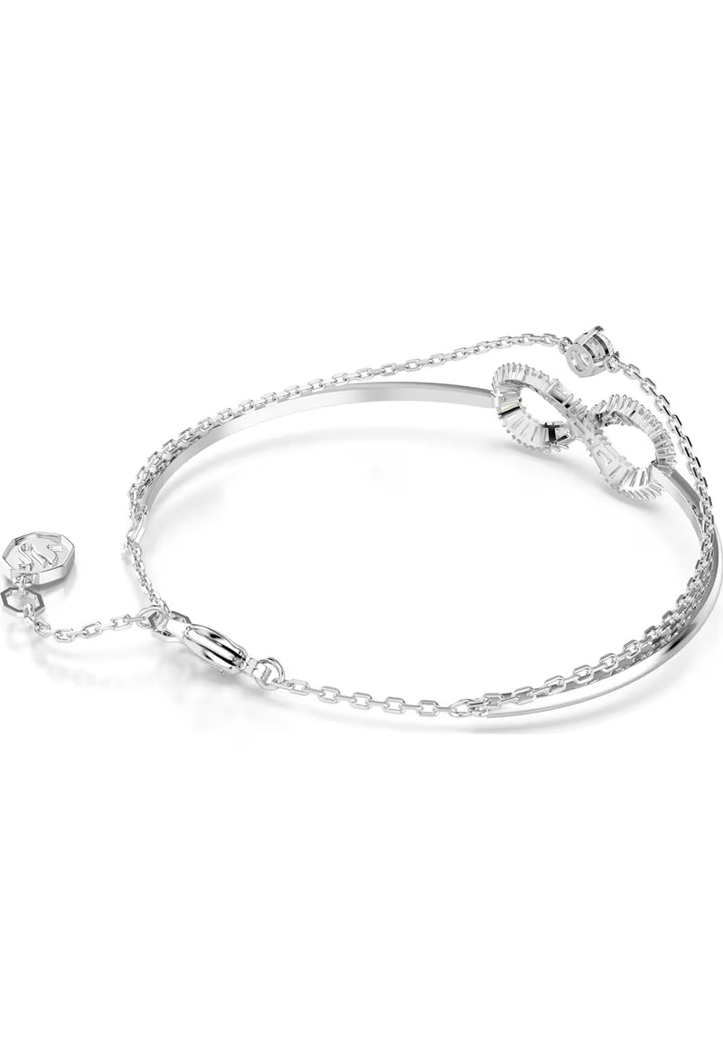 Swarovski Hyperbola Infinity Bangle Rhodium Plated