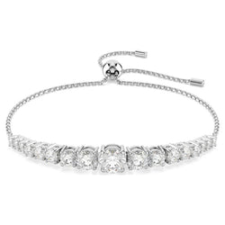 Swarovski Matrix Graduated Tennis Bracelet Rhodium Plated