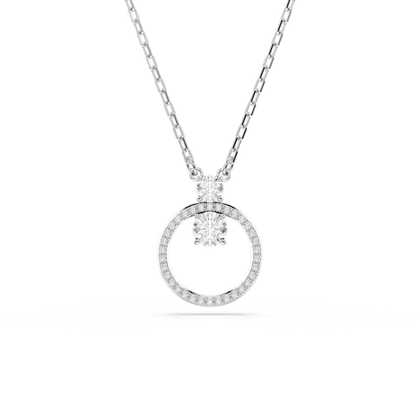 Swarovski Constella Pendant, Round, Rhodium Plated