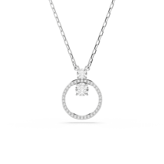 Swarovski Constella Pendant, Round, Rhodium Plated