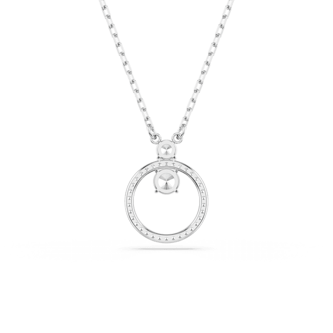 Swarovski Constella Pendant, Round, Rhodium Plated