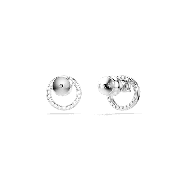 Swarovski Constella Stud Earrings, Round, Rhodium Plated