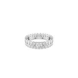 Swarovski Matrix, Baguette Cut Ring Rhodium Plated