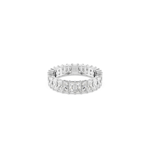 Swarovski Matrix, Baguette Cut Ring Rhodium Plated