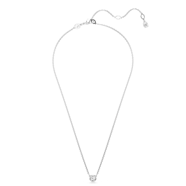 Swarovski Imber Round Cut Bezel Set Pendant Rhodium Plated