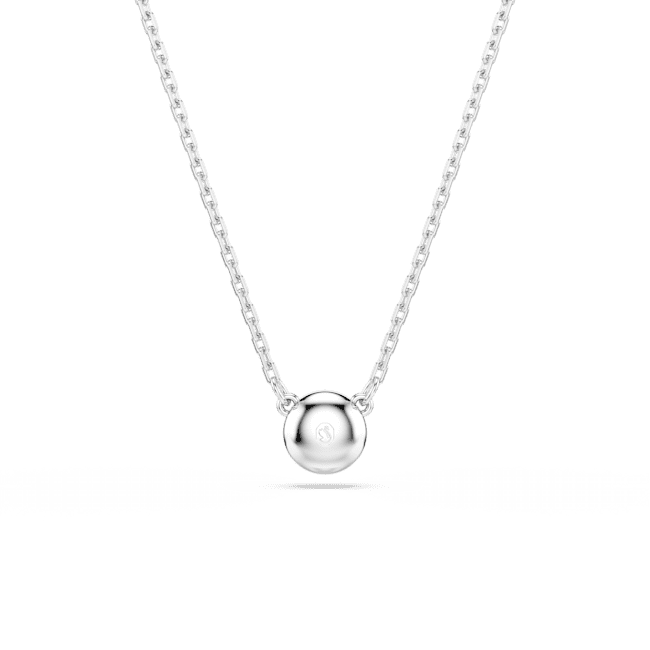 Swarovski Imber Round Cut Bezel Set Pendant Rhodium Plated