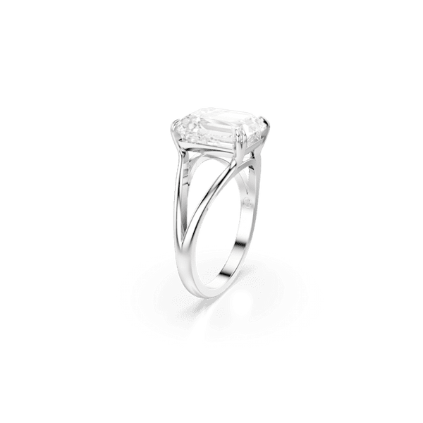 Swarovski Stilla Octagon Cut Cocktail Ring Rhodium Plated