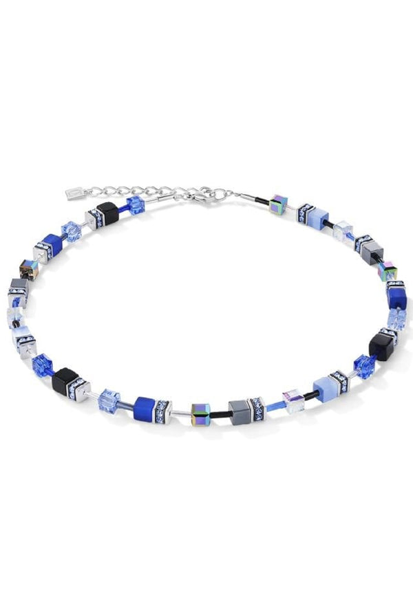 Coeur De Lion Geocube Blue Grey Necklace