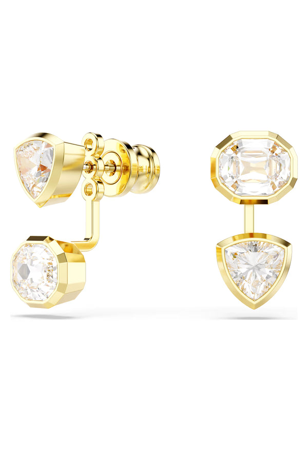 Swarovski Imber Asymmetrical Design Earring Jackets Gold Plated