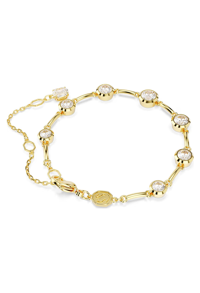 Swarovski Imber Tennis Round Cut Bracelet Gold Plated