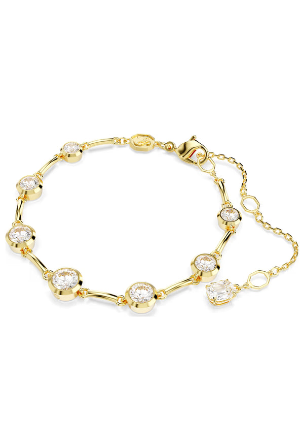 Swarovski Imber Tennis Round Cut Bracelet Gold Plated