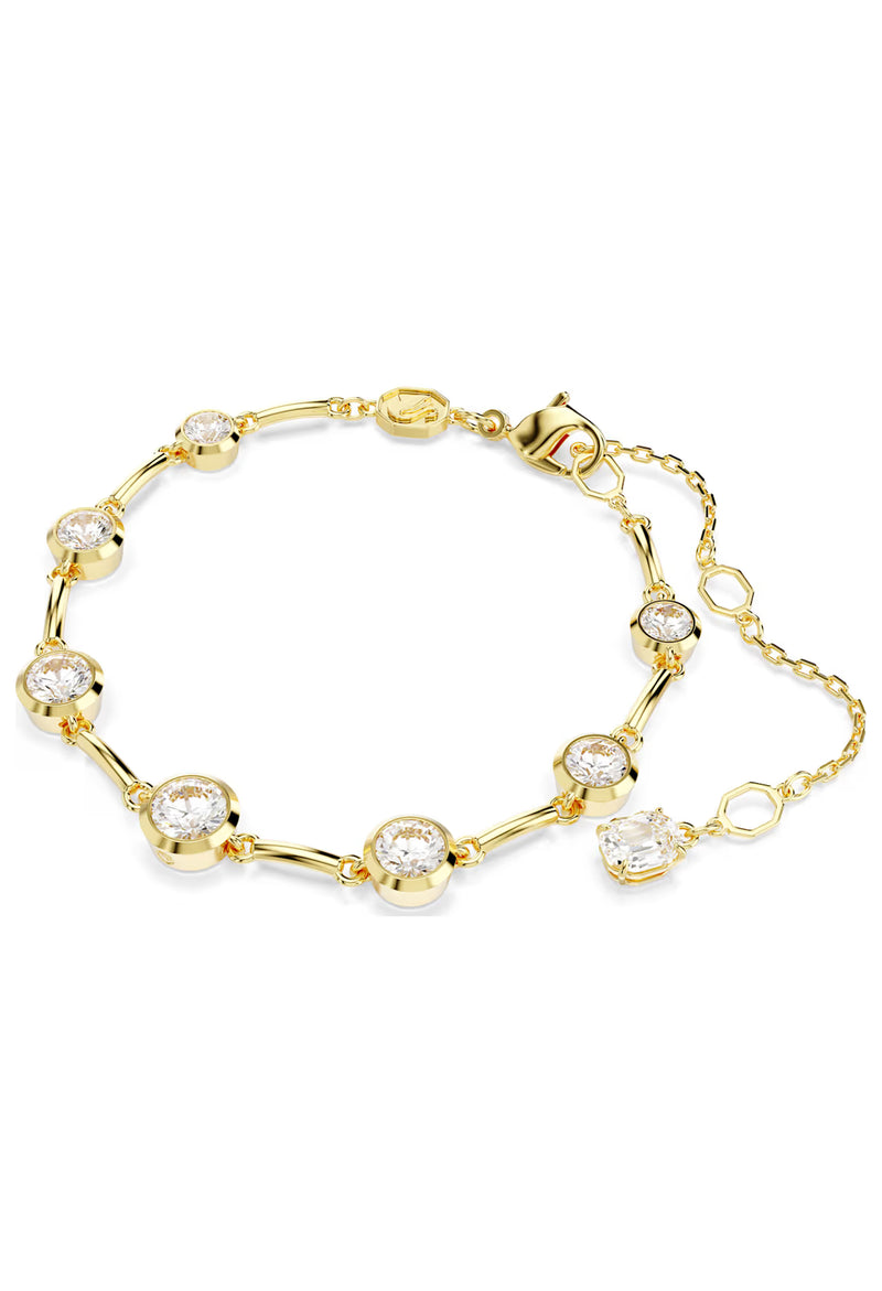 Swarovski Imber Tennis Round Cut Bracelet Gold Plated