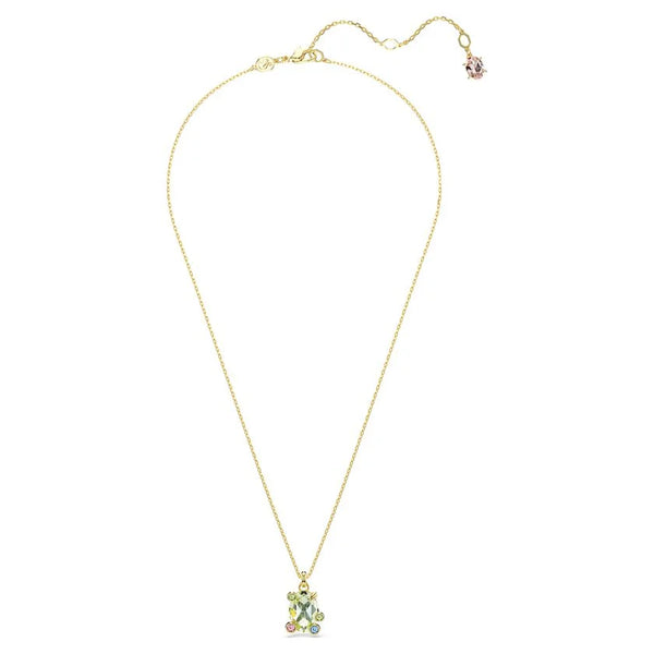 Swarovski Gema Multicoloured Pendant Gold Plated