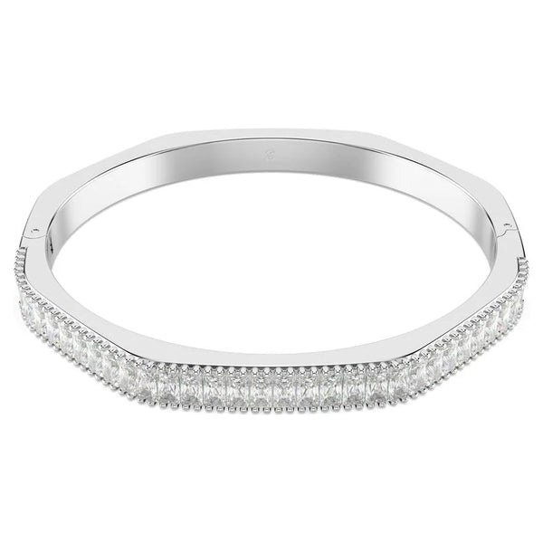 Swarovski Matrix Baguette Cut Bangle Rhodium Plated