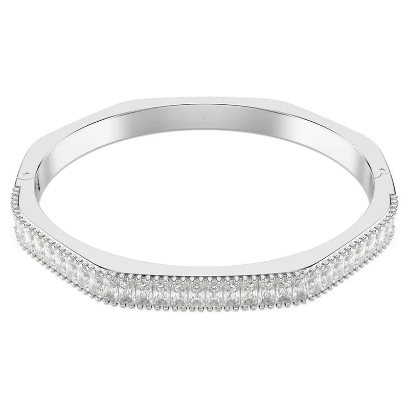 Swarovski Matrix Baguette Cut Bangle Rhodium Plated