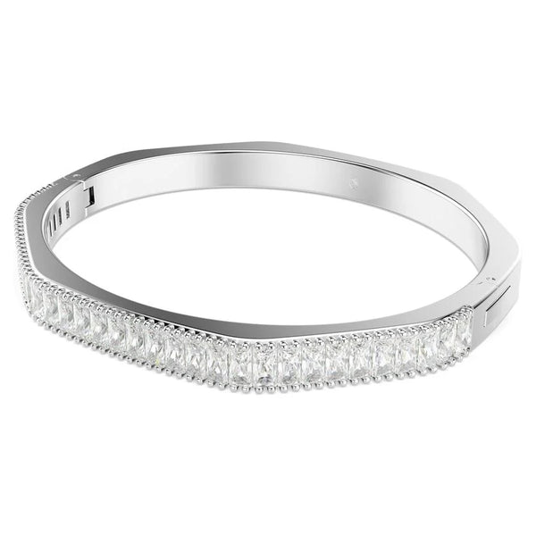 Swarovski Matrix Baguette Cut Bangle Rhodium Plated