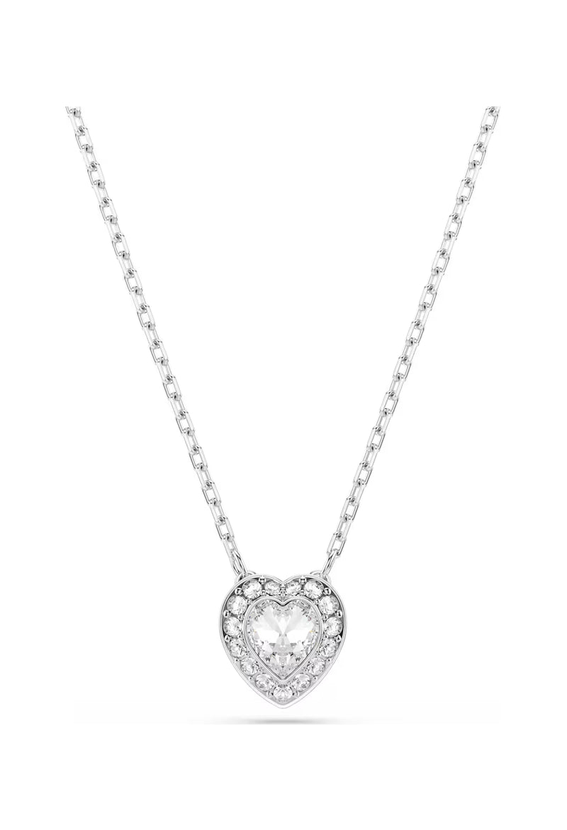 Swarovski Ariana Grande 2025 Capsule Collection: Angelic Heart Pendant and Earring Set Rhodium Plated