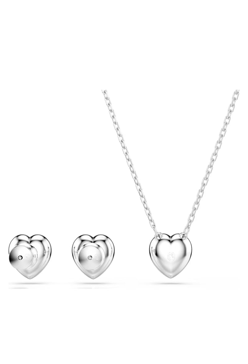 Swarovski Ariana Grande 2025 Capsule Collection: Angelic Heart Pendant and Earring Set Rhodium Plated