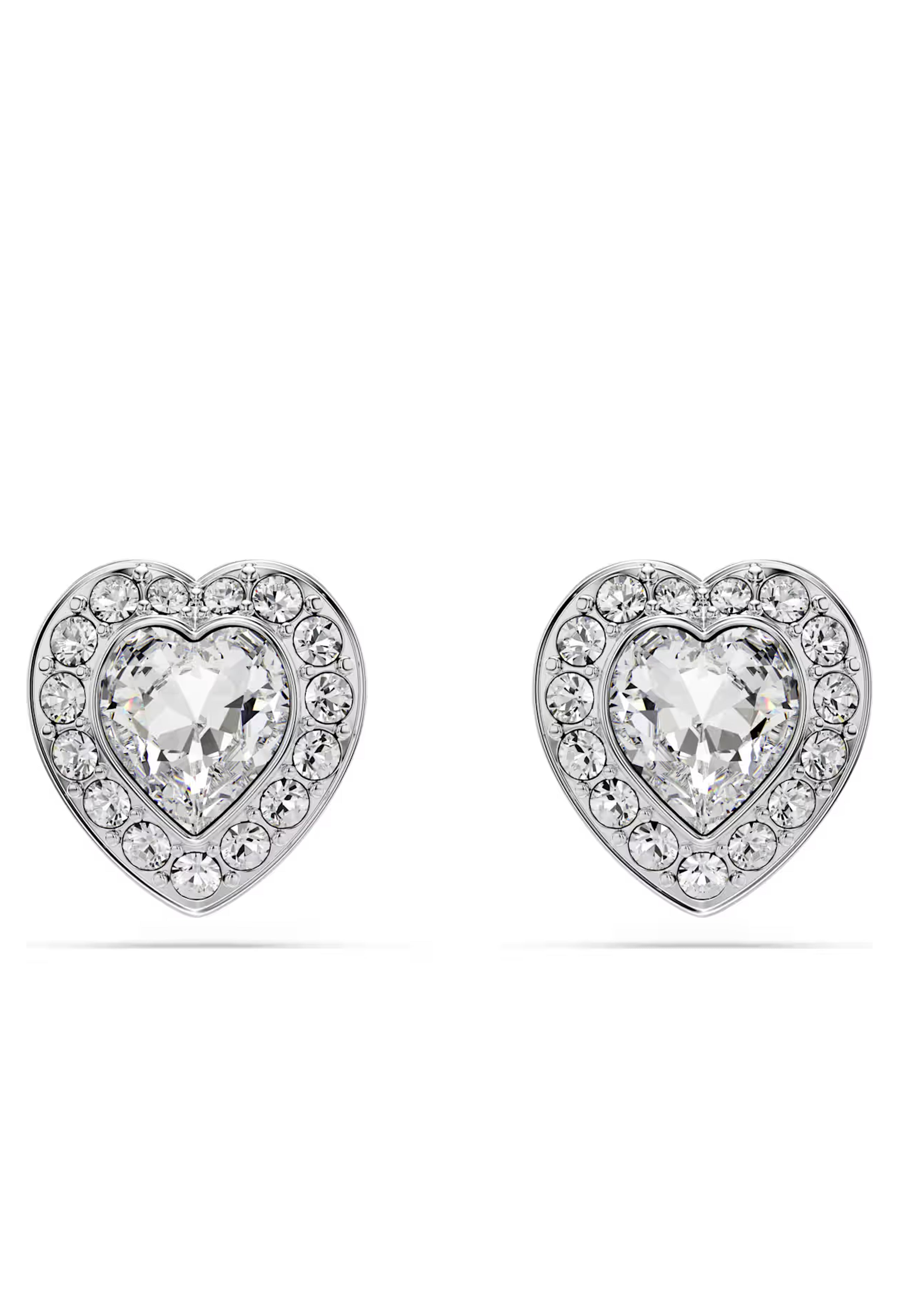 Swarovski Ariana Grande 2025 Capsule Collection: Angelic Heart Stud Earrings Rhodium Plated