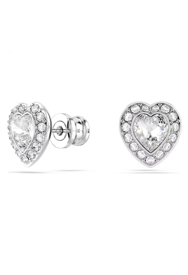 Swarovski Ariana Grande 2025 Capsule Collection: Angelic Heart Stud Earrings Rhodium Plated