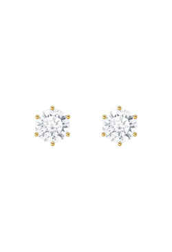 Thomas Sabo Big Cubic Zirconia Earring Sterling Silver Gold Plated