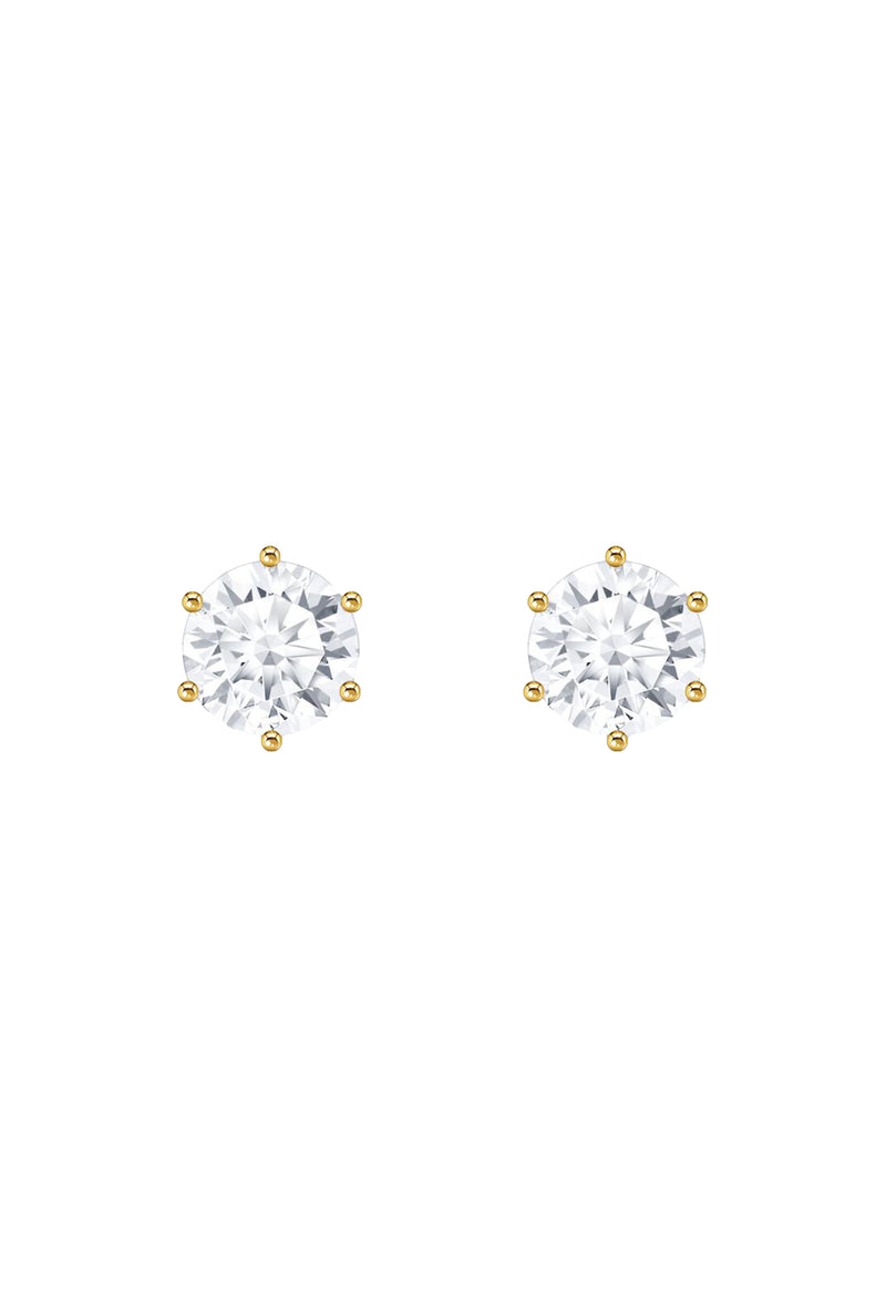 Thomas Sabo Big Cubic Zirconia Earring Sterling Silver Gold Plated