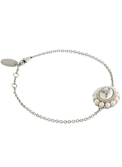 Vivienne Westwood Amaya Pearl Bracelet Platinum Plated