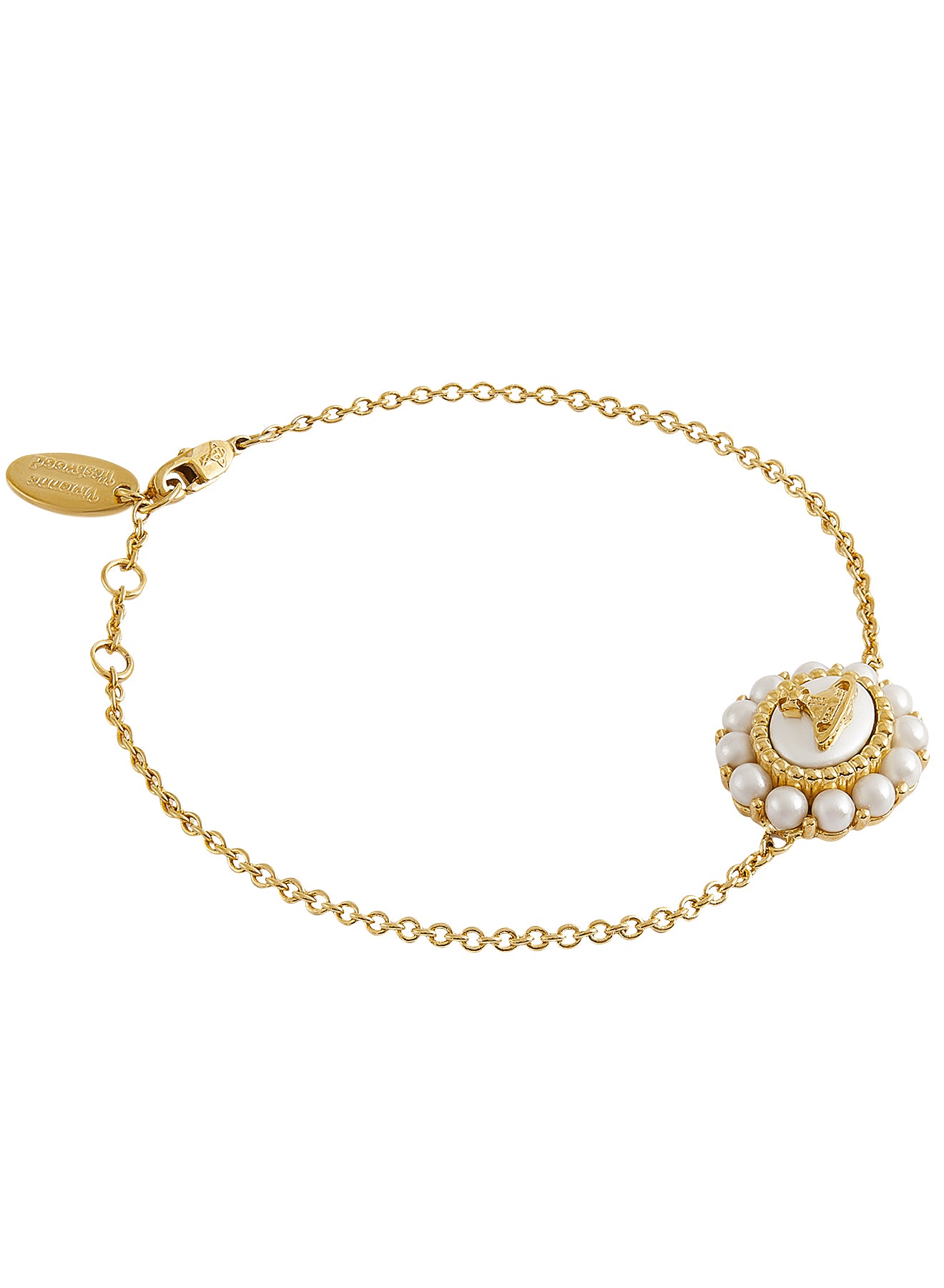 Vivienne Westwood Amaya Pearl Bracelet Gold Plated