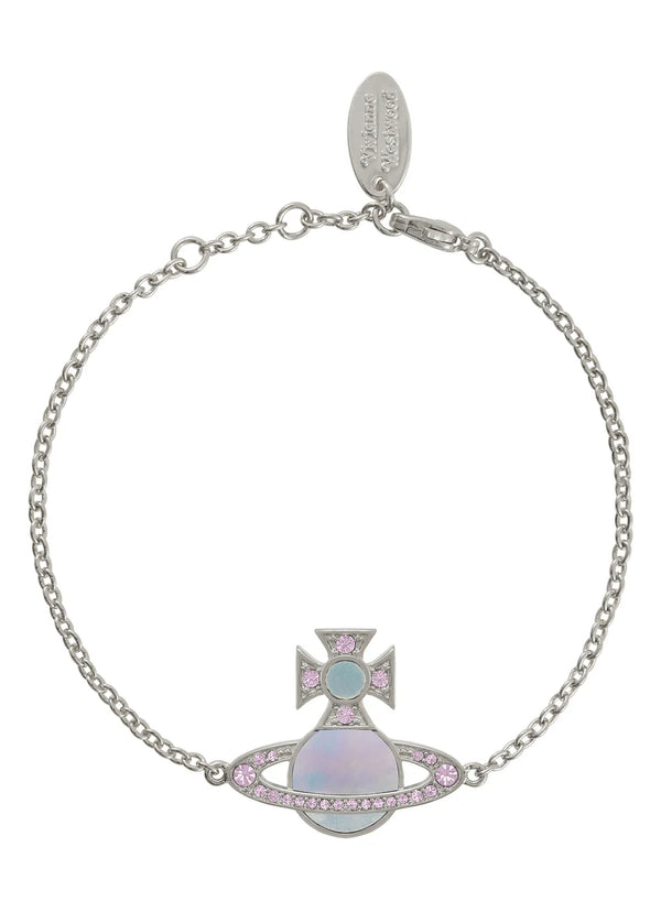 Vivienne Westwood Pink Rina Bracelet Platinum Plated