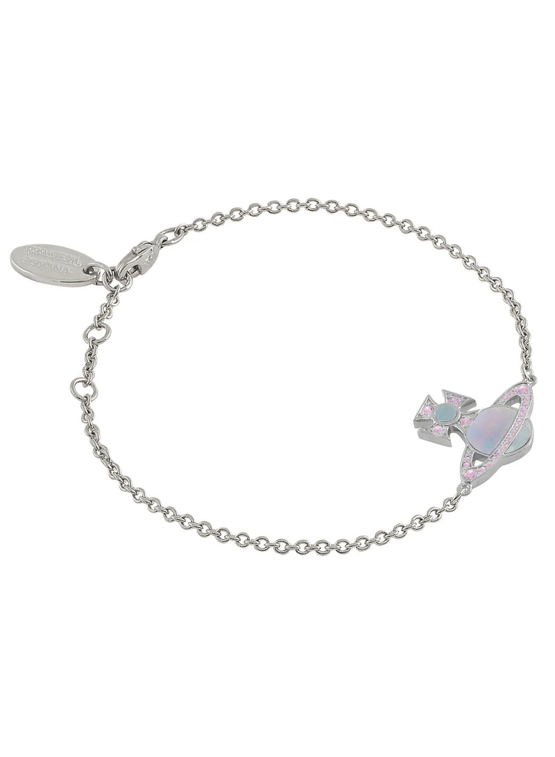 Vivienne Westwood Pink Rina Bracelet Platinum Plated