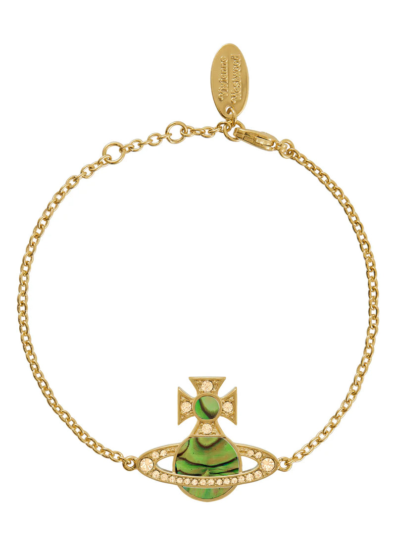 Vivienne Westwood Green Rina Bracelet Gold Plated